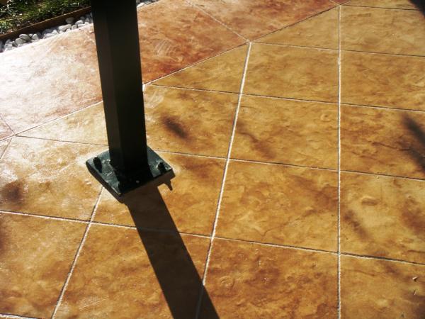 stamped concrete overlay