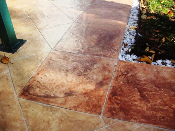 stamped concrete overlay