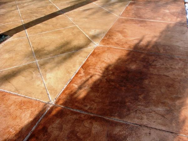 stamped concrete overlay