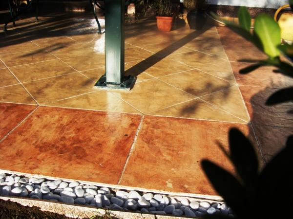 stamped concrete overlay