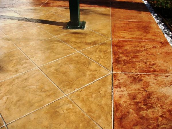 stamped concrete overlay