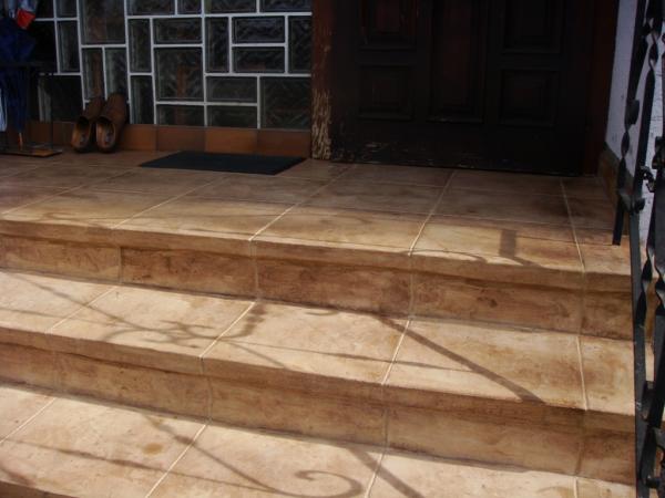 stamped concrete overlay