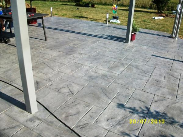 stamped concrete overlay