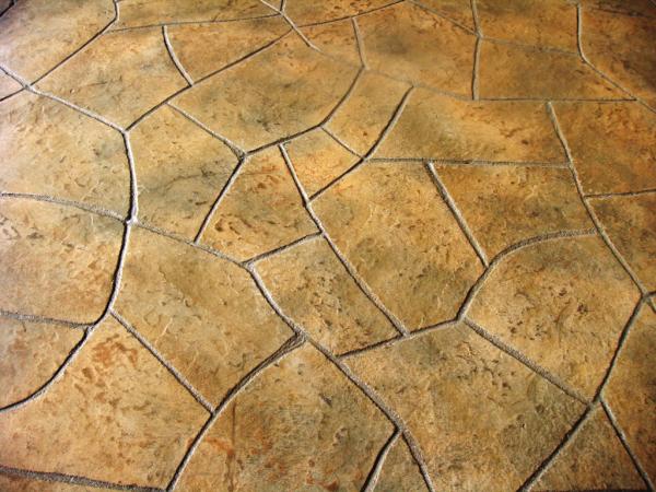 stamped concrete overlay