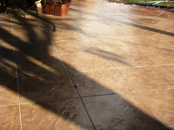 stamped concrete overlay