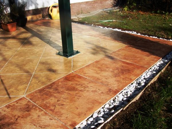 stamped concrete overlay