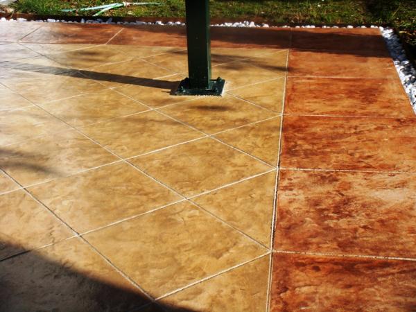 stamped concrete overlay