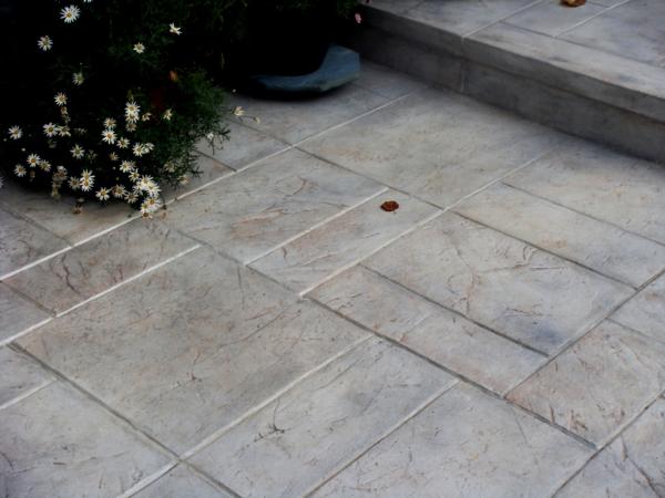 stamped concrete overlay