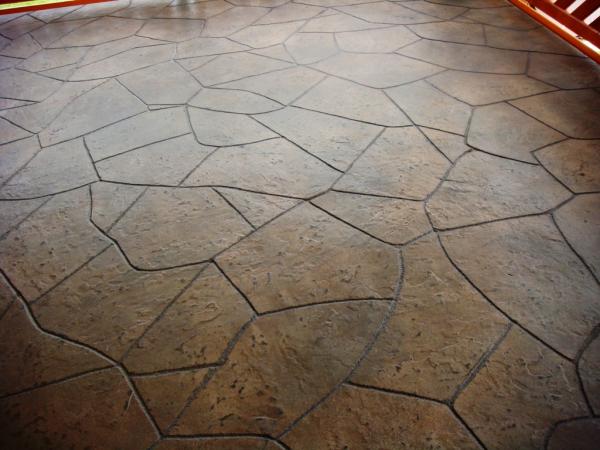stamped concrete overlay